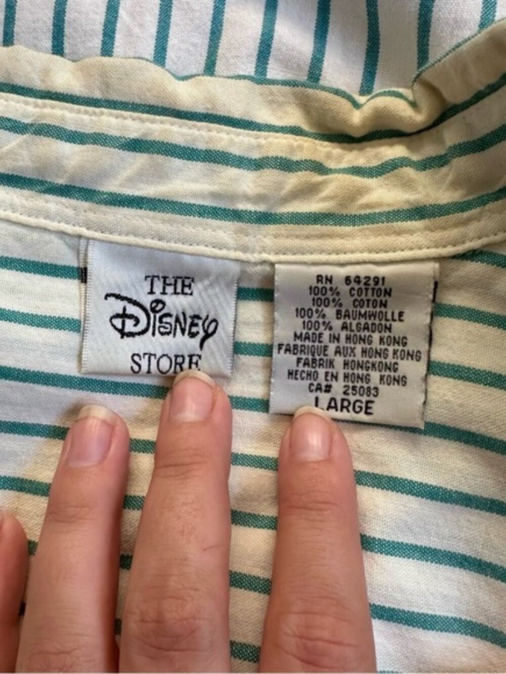 Disney | Vintage Y2K Mickey Mouse Embroidered Tie Front Button Top | Size Large - Picture 7 of 9